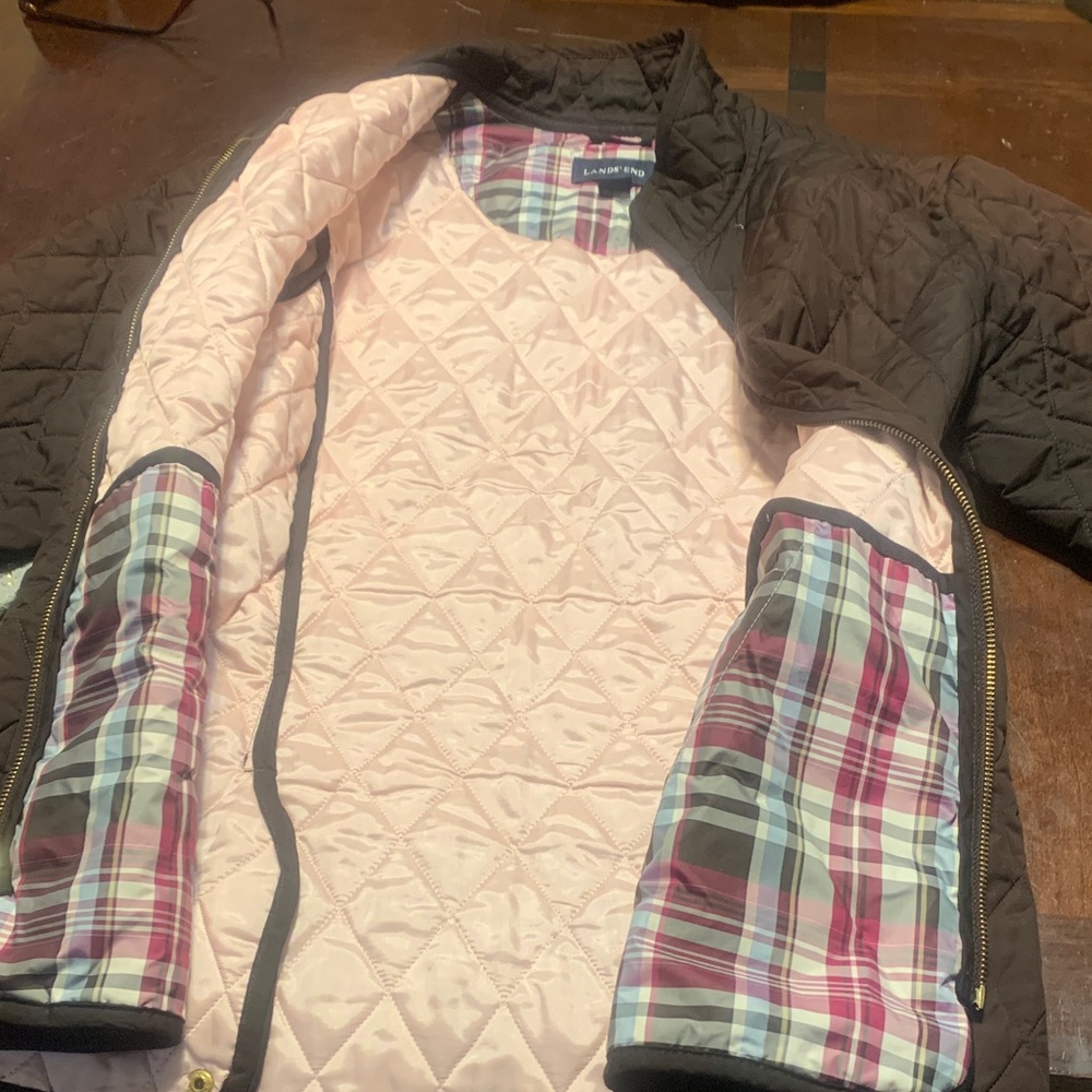 LAND’S END Women's Quilted Jacket in Brown - Picture 4 of 4